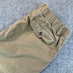 Bearbottom Men's L Stretch 7" Chino Shorts Elastic Waist Khaki Cotton Spandex
